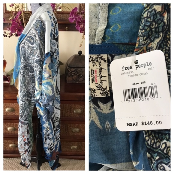 Free People Leonora Kimono.  NWT. - Picture 6 of 8
